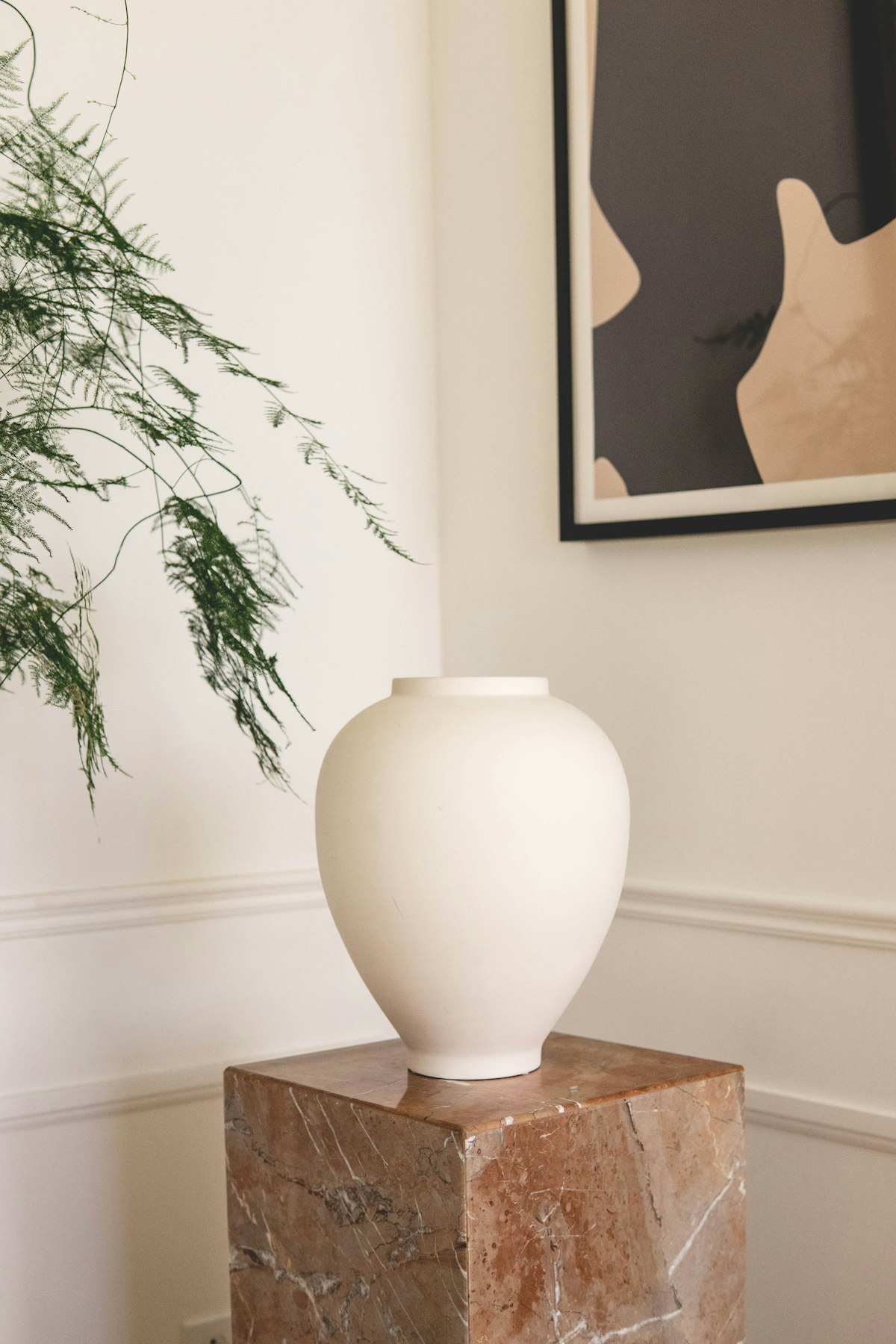 Ivory Terracotta Vase